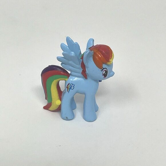 Hasbro My Little Pony Rainbow Dash Toys Lot of 2, Blue, 1" and 3" Figures - Picture 10 of 14
